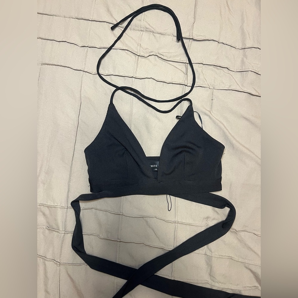 NWOT White Fox Wrap Top